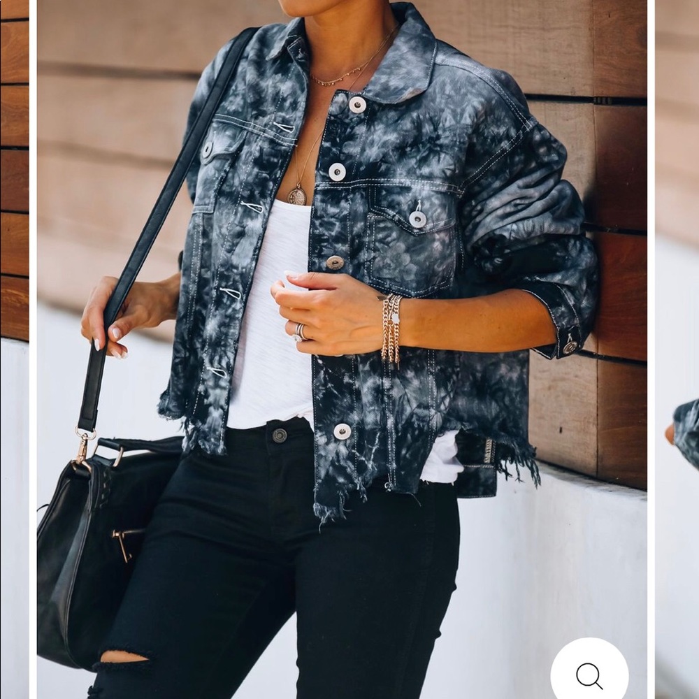 tie dye denim jacket